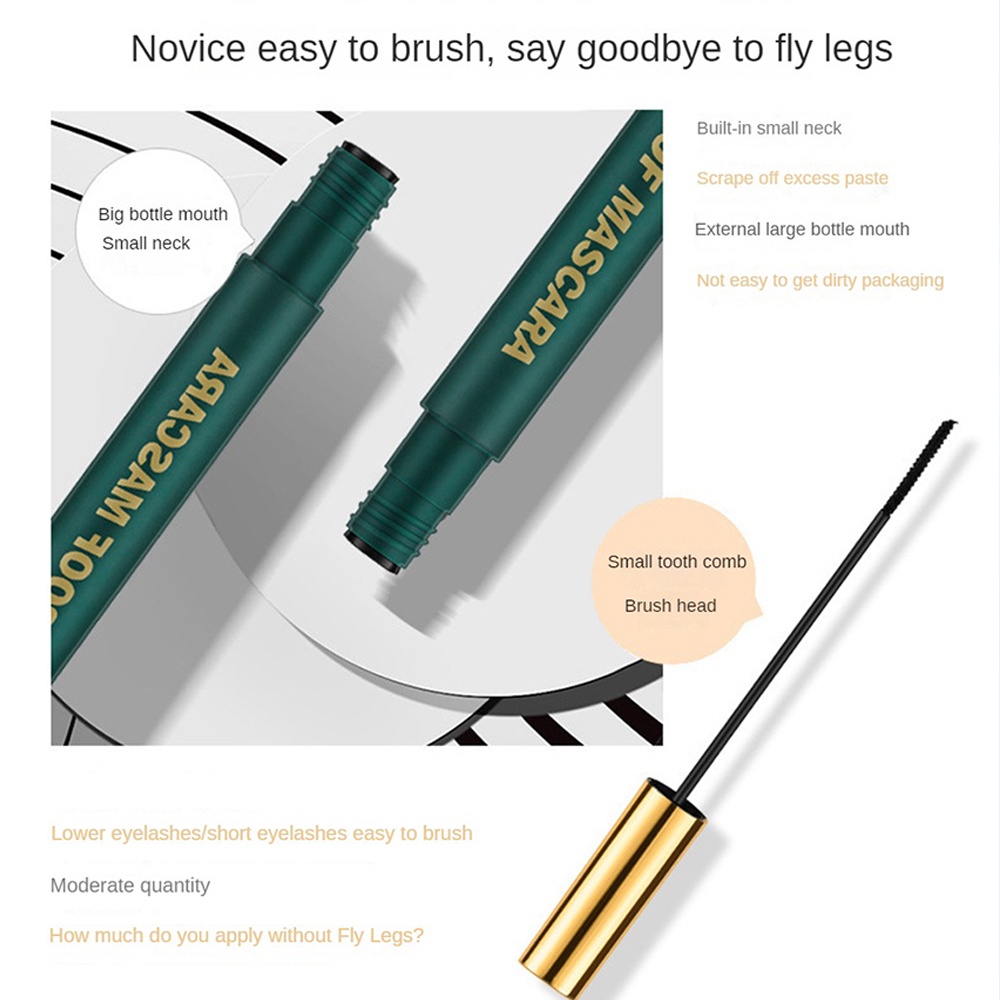 Mascara Trang điểm Màu đen Tự Nhiên Mascara Dán Nhẹ Mascara Trang điểm Mắt Mascara Nhúng Tốt Mascara Dài Không Phai Mascara Dồi Dào Tự Nhiên Mascara Chống Mồ Hôi, Mỹ   Dễ Thương