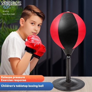 Nurgaz bóng đấm bốc phản xạ tốc độ cao kèm cốc hút tiện dụng cho người lớn và trẻ em