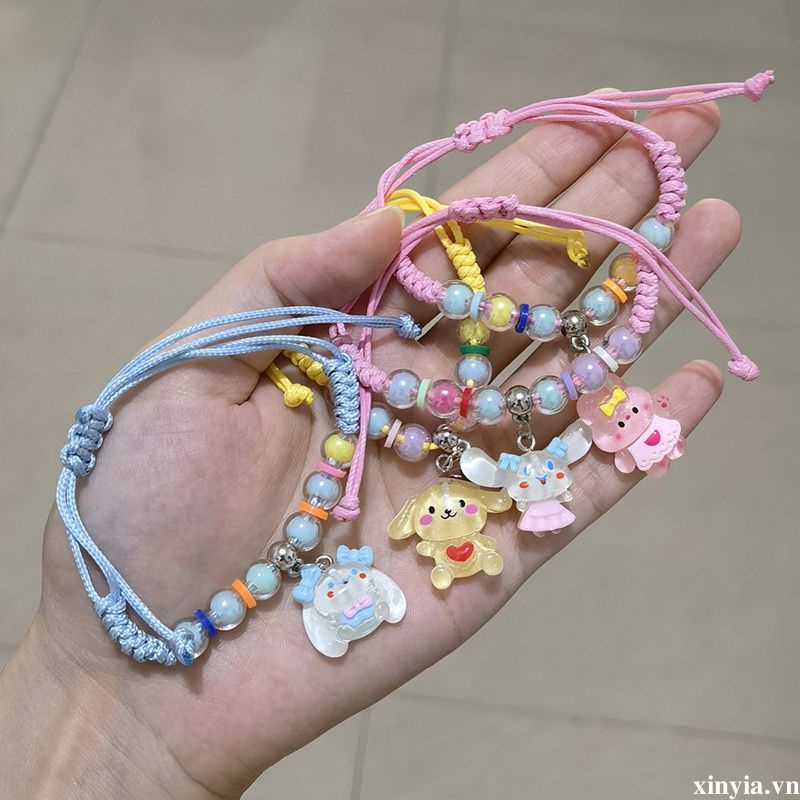 🌺🌺Vòng Tay Hoạt Hình Dễ Thương Có Thể Điều Chỉnh Trang Sức Cho Học Sinh / Cặp Đôi sanrio