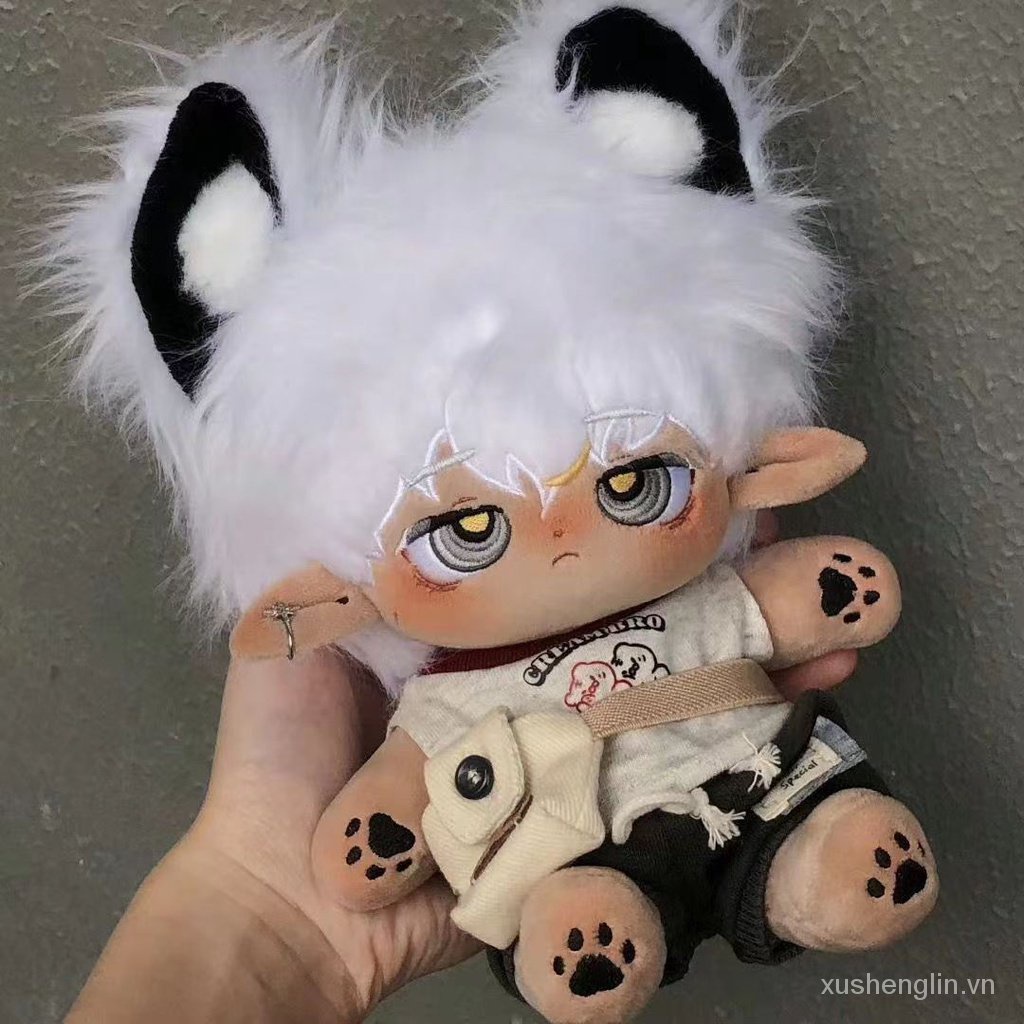 New cotton doll Astro black leather kitten boy new rabbit hair 20cm non-attribute ~ Doll Doll holiday gift