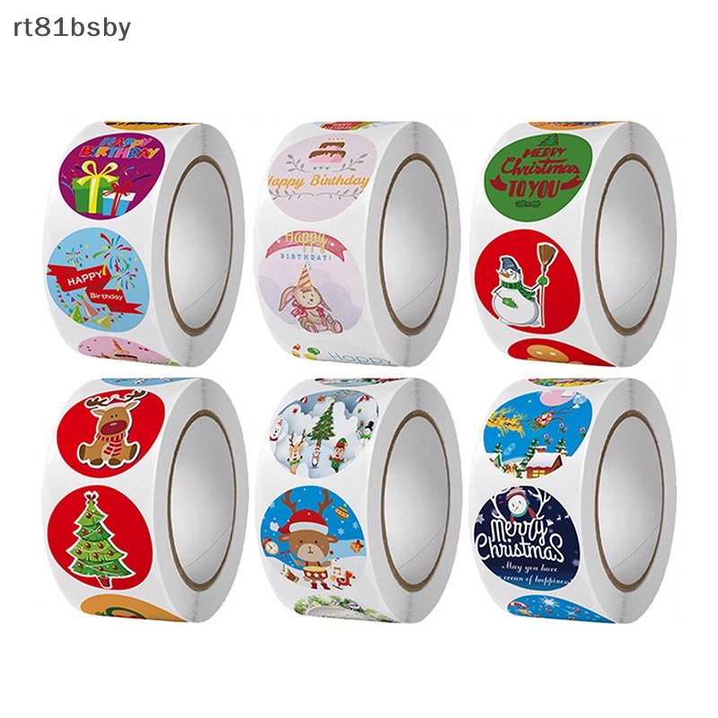 Rt Set 500 Sticker Dán Trang Trí Giáng Sinh 2.5cm