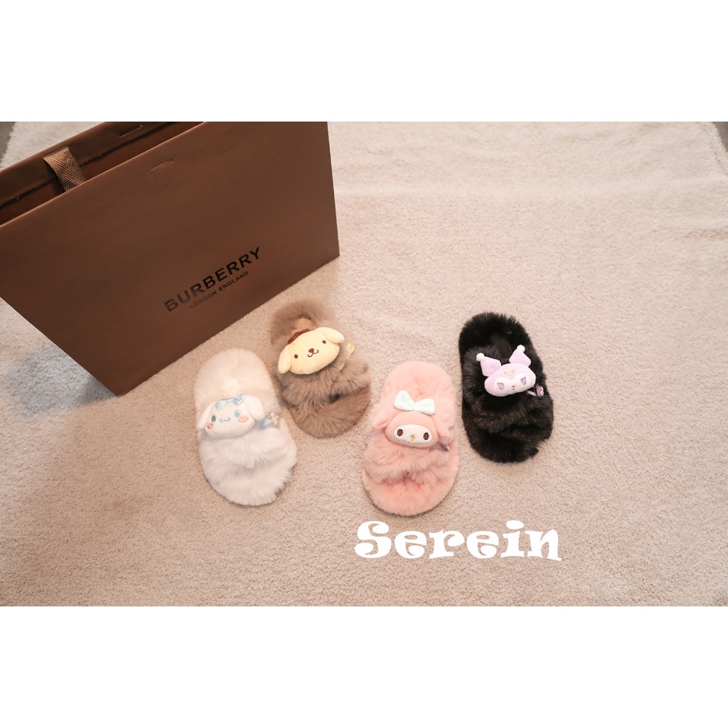 Serein  dép lông dép bông Đế Dày dép quai hậu đế cao 2023 hot trend Tinh tế Đàn hồi Thoải mái Tiện dụng FMR23B0RK2 47Z231122