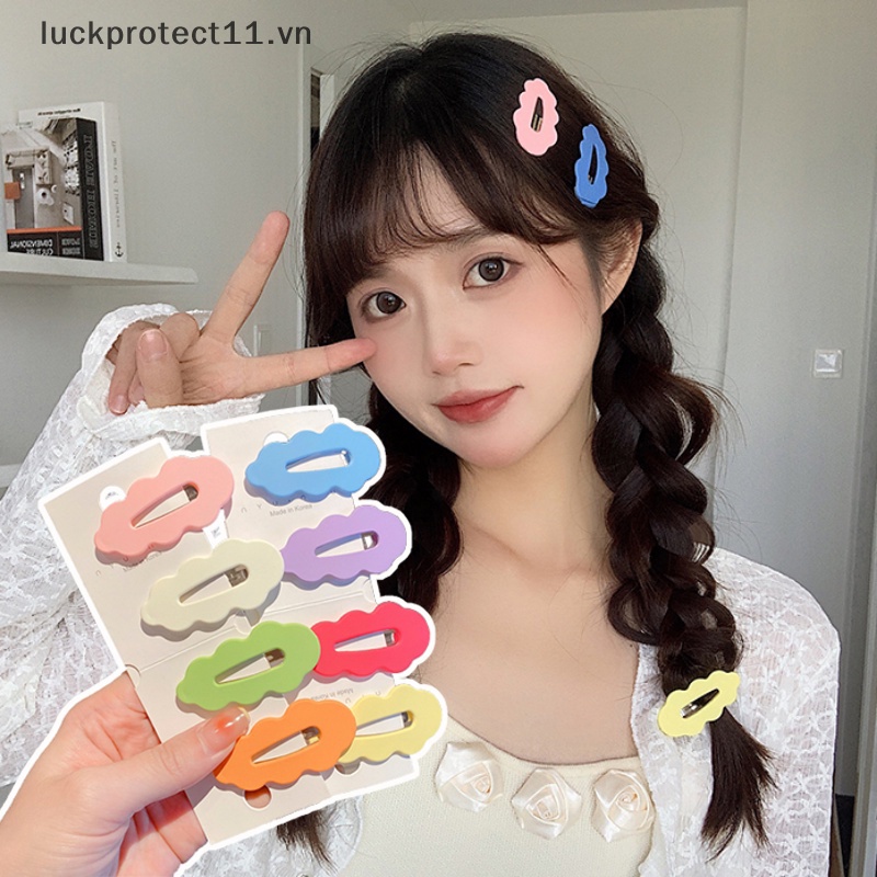 Set 2 Kẹp Tóc Hình Đám Mây Dễ Thương Phong Cách Hàn Quốc Cho Nữ