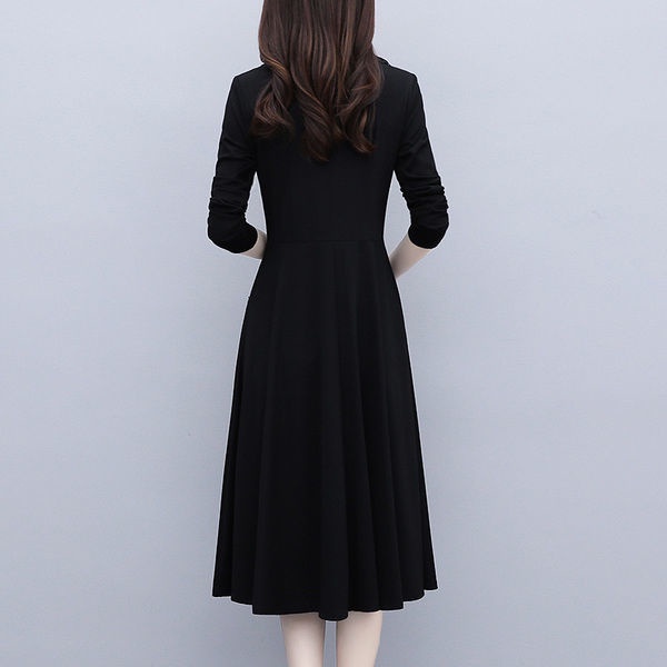 Đầm Nhung Dày Dặn Che Bụng Phong Cách Thời Trang Thu Đông 2023 Cho Nữ Có size Lớn