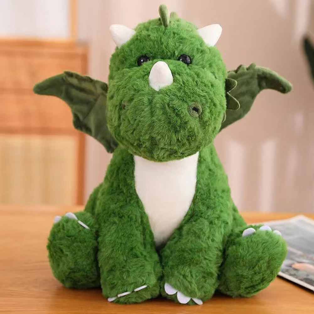 Green Dinosaur Plush Toy Dragon Egg Pillow Doll Gift Filling Soft Dinosaur