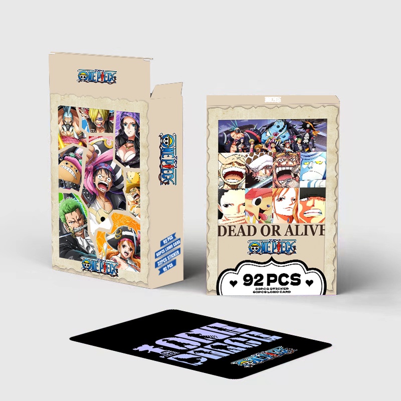 ONE PIECE Photocard Lomo Card Postcard Stickers hẻ 60 chiếc + nhãn dán 32 chiếc