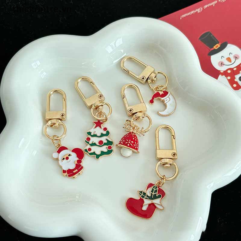 Th kawaii Móc Khóa Hình Ông Già Noel Chim Cánh Cụt Hoạt Hình Dễ Thương Trang Trí Ba Lô Đi Học / Tiệc Giáng Sinh vn