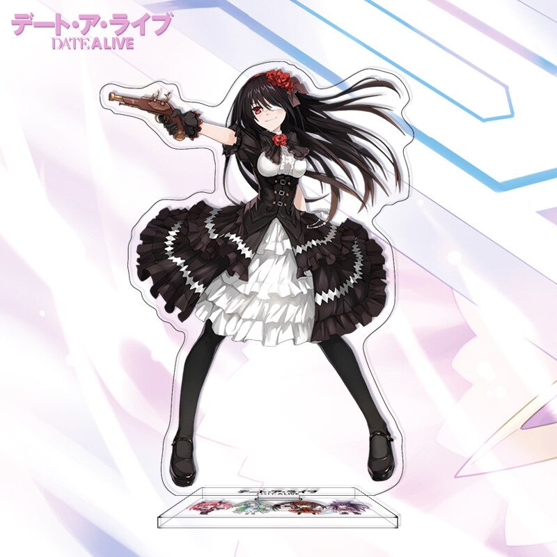 Mô hình Standee Anime Date A Live Yatogami Tohka Tobiichi Origami Tokisaki Kurumi để bàn tượng acrylic trong suốt