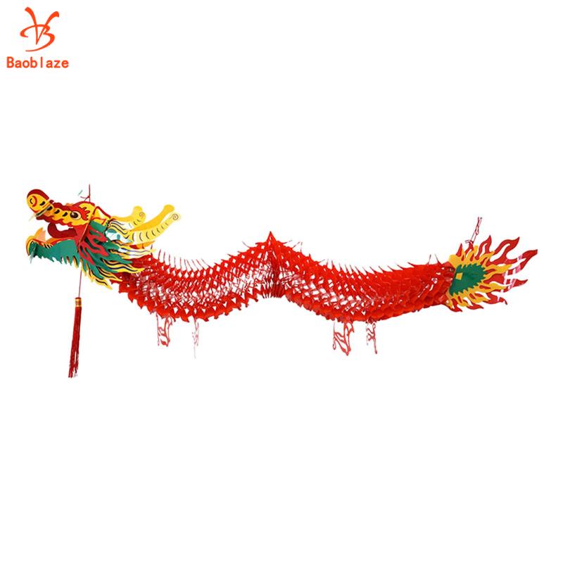 Lồng Đèn Giấy Hình Rồng Trang Trí Năm Mới Phong Cách Trung Hoa