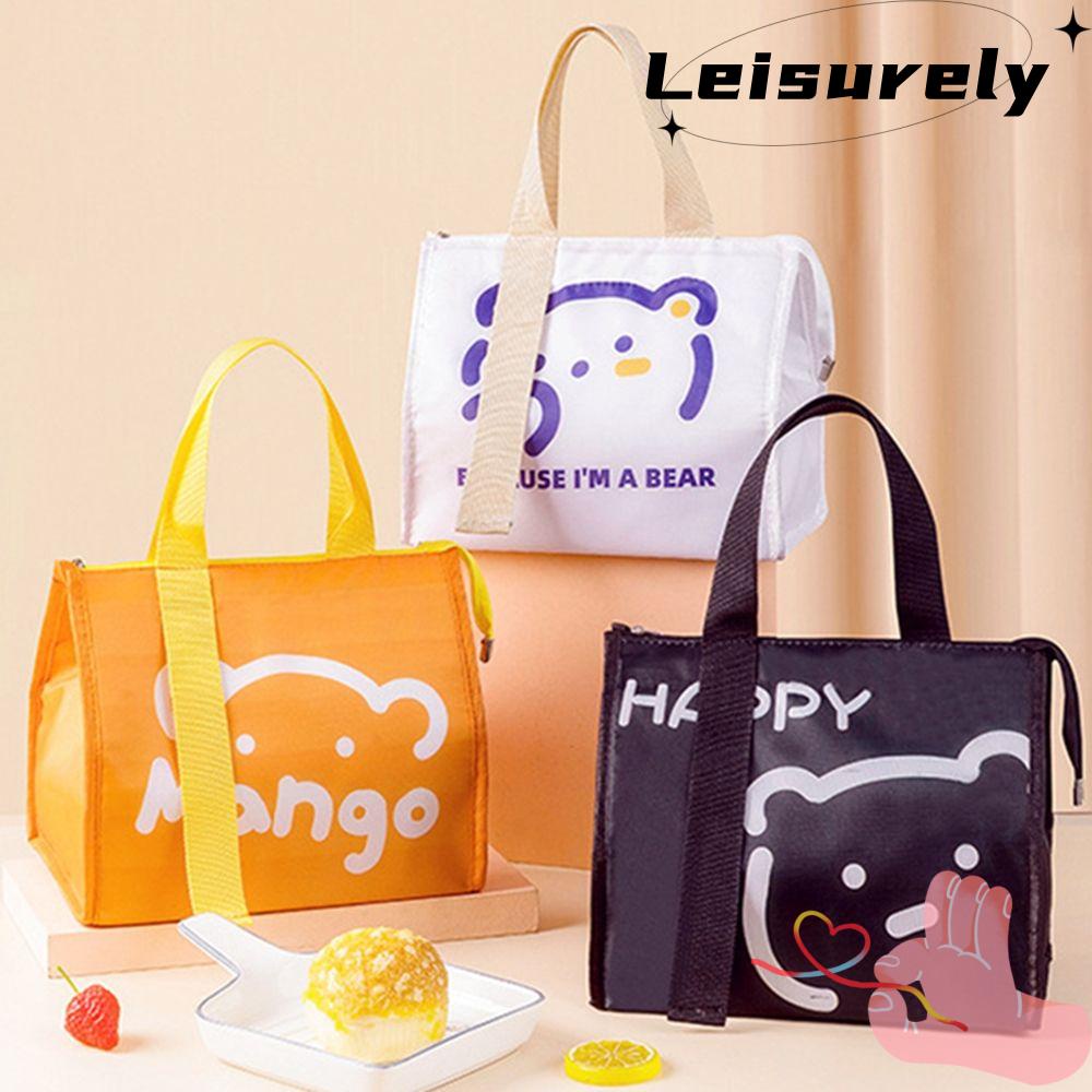 LEILY Fashion Picnic Bag Insulated Travel Lunch Bag Insulated Cooler Cool Bag Portable Picnic Bags Food Storage Handbag Camping Thermal Lunch Box/Multicolor