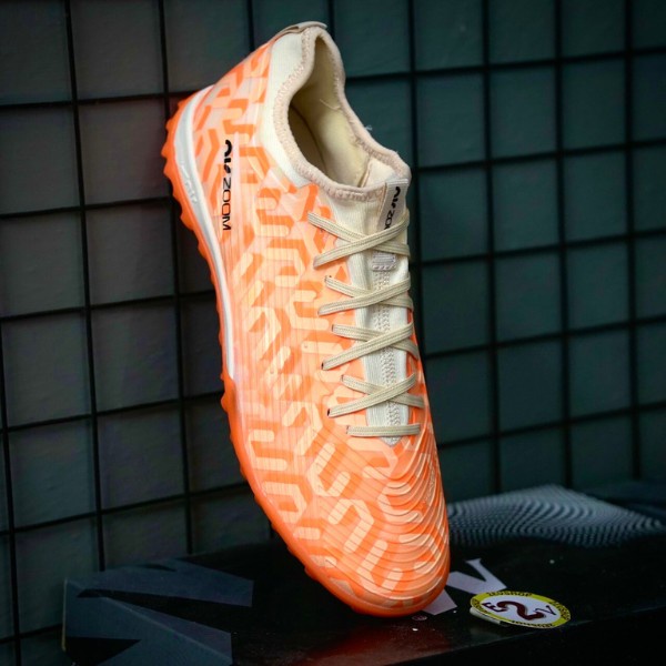 Giày bóng đá Air Zoom Mer Vapor 15 Pro Trắng Xanh, giày đá banh cỏ nhân tạo nam đã khâu đế - 2EVSHOP