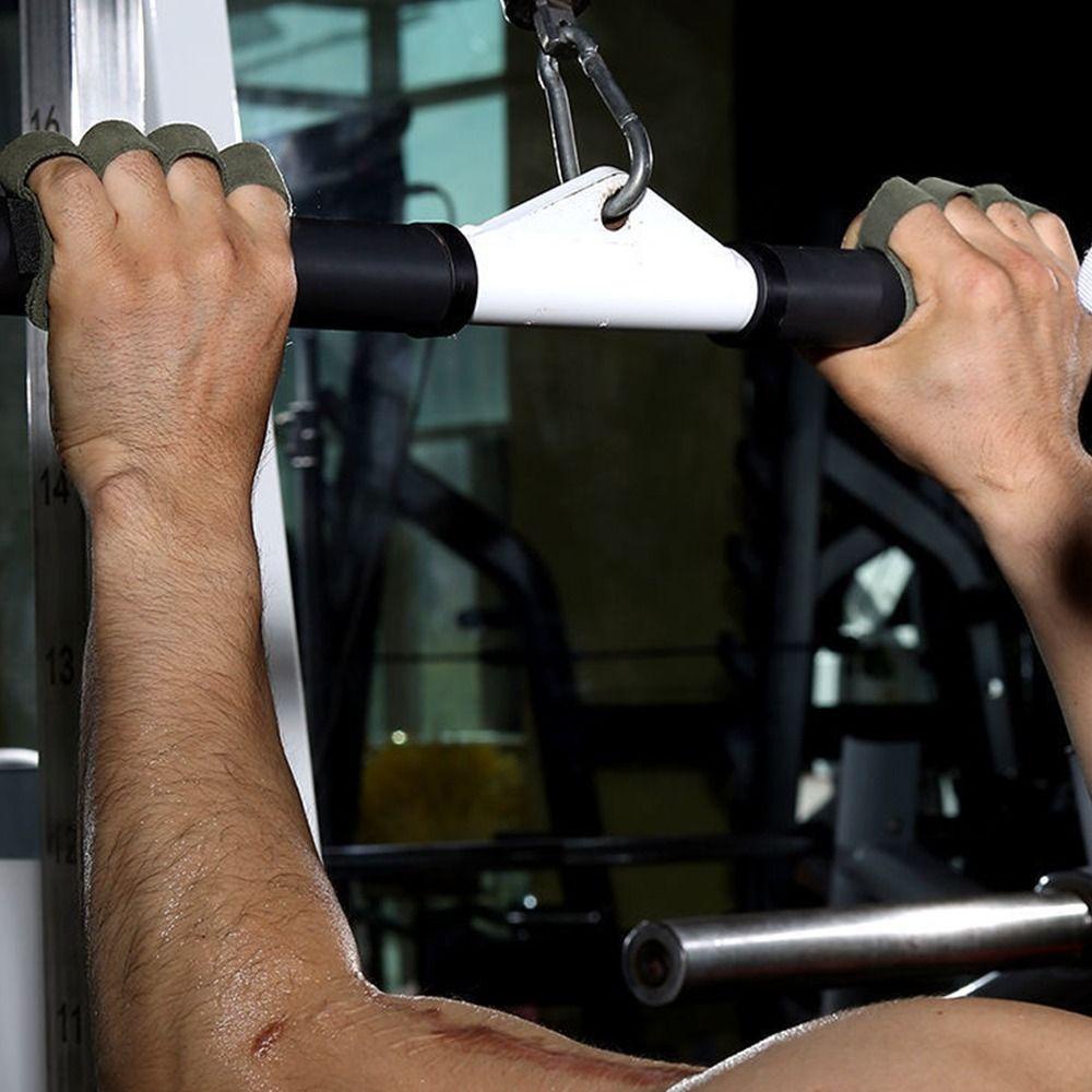 Fans 1 cái / 1 đôi găng tay nâng tạ da bò đào tạo nửa ngón tay tay nắm găng tay tập gym