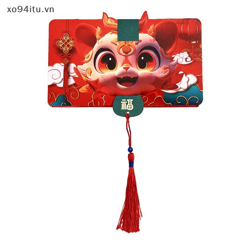 Xoitu Bao Lì Xì 6 Ngăn Đựng Tiền Giấy Màu Đỏ May Mắn Cho Năm Mới / Đám Cưới