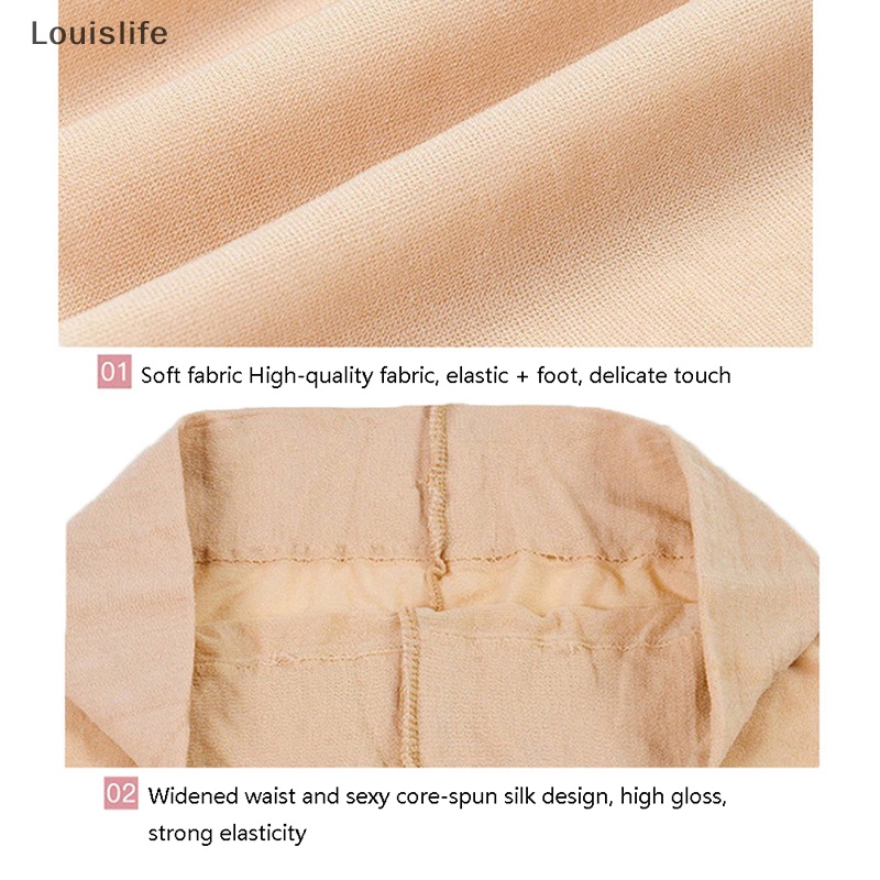 Louislife Quần Tất Siêu Mỏng Lưng Cao Co Giãn Gợi Cảm Cho Nữ