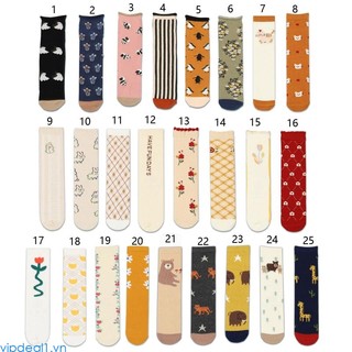 Tất cotton Mềm Mại In Họa Tiết Dễ Thương Cho Bé Trai Gái vipdeal1