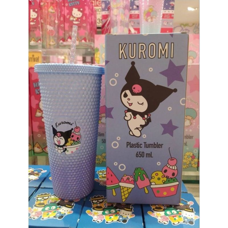Sanrio Bình Nước Kèm Ống Hút Họa Tiết Hoạt Hình Dễ Thương Xinh Xắn