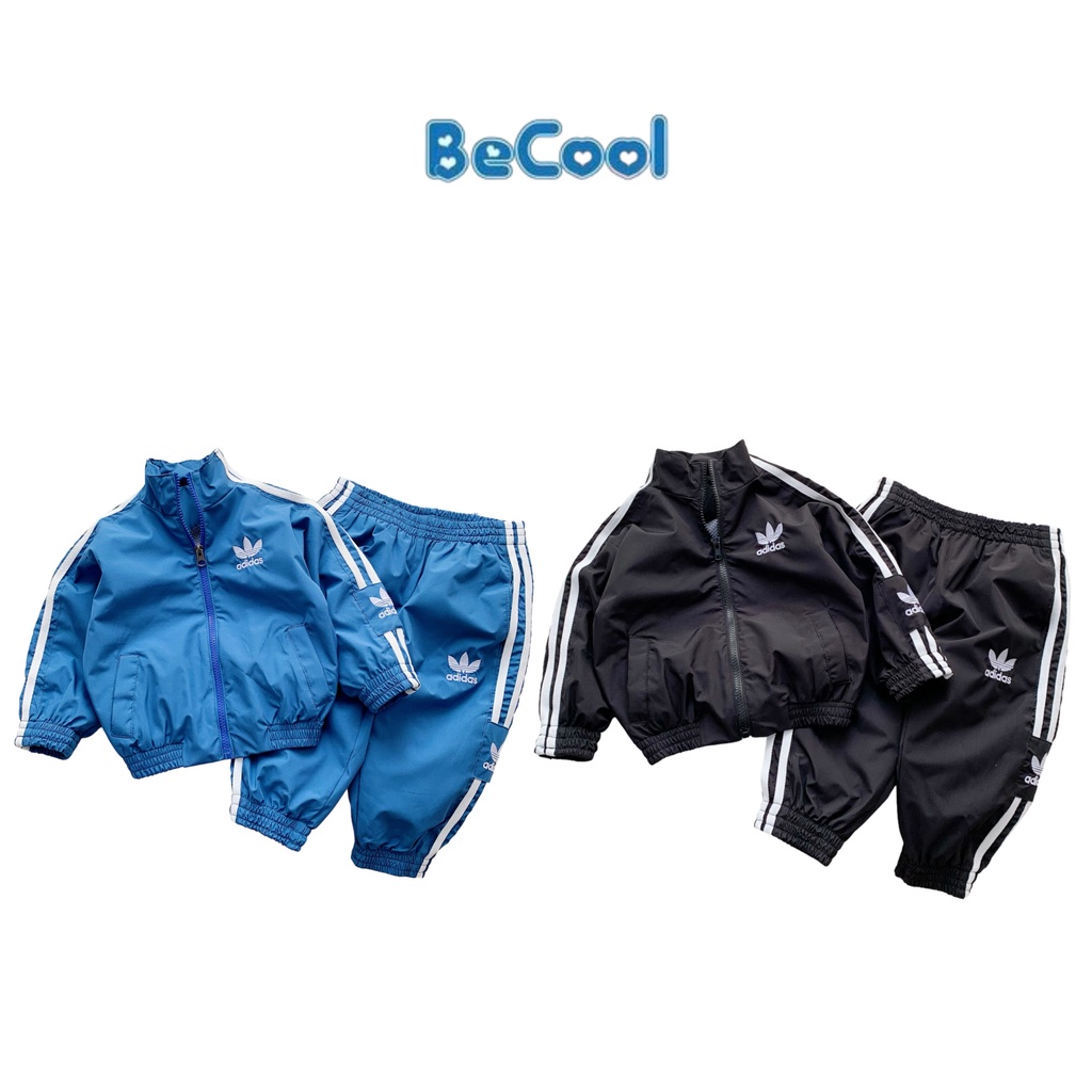 Set Quần Áo Gió Thể Thao Adidass Siêu Xinh Cho Bé, Bộ Quần Áo Thu Đông Cho Bé Từ 10-27kg