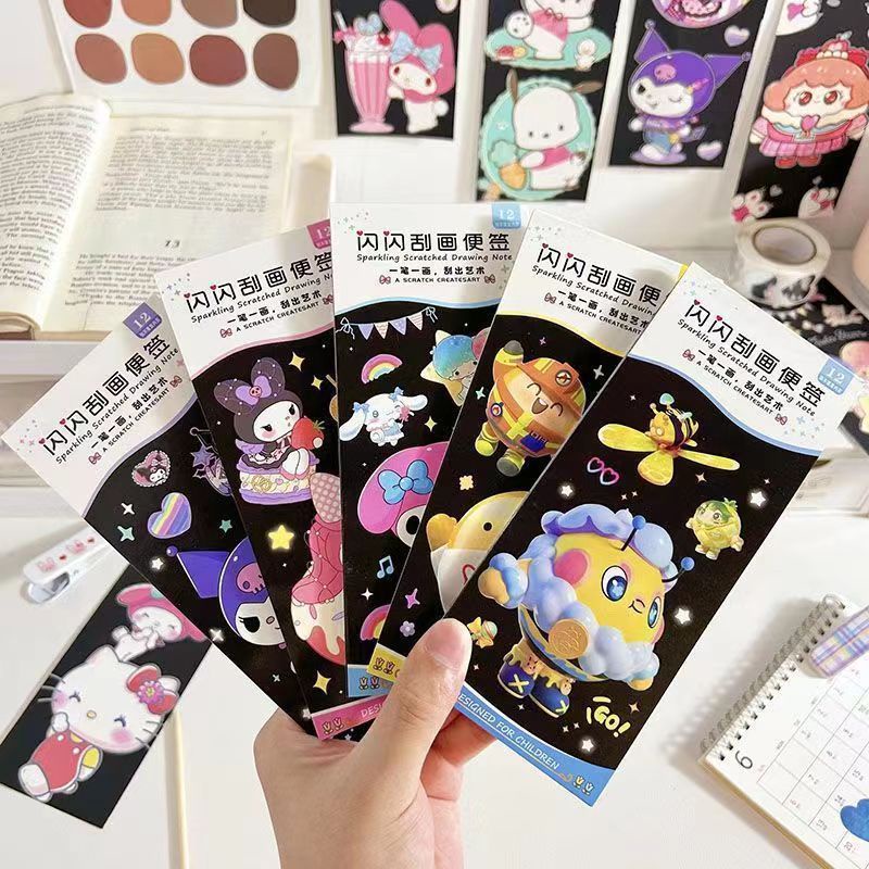 Hoạt Hình Sách Vẽ Tranh Tô Màu Hình Quả Trứng Phong Cách kuromi anime my melody Cho Bé