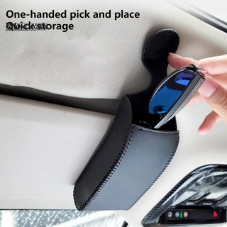 MONDANDI Hộp Đựng Mắt Kính Giả Da Màu Trơn Tiện Dụng Cho Xe Hơi