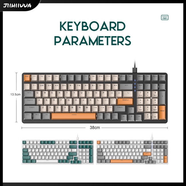Bàn Phím Cơ gaming jl- k3 100 Phím Có Đèn Nền rgb Loại c Cho Máy Tính Để Bàn