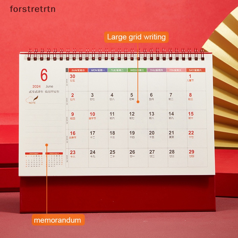 Lịch Để Bàn mini Năm Mới 2024 In Hình Rồng Trung Hoa Đơn Giản