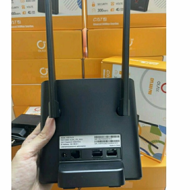 Bộ Phát Wifi Bằng Sim 4G Olax AX9 Pro B Dùng Điện Trực Tiếp  Và Kèm Dùng Pin 4000mah