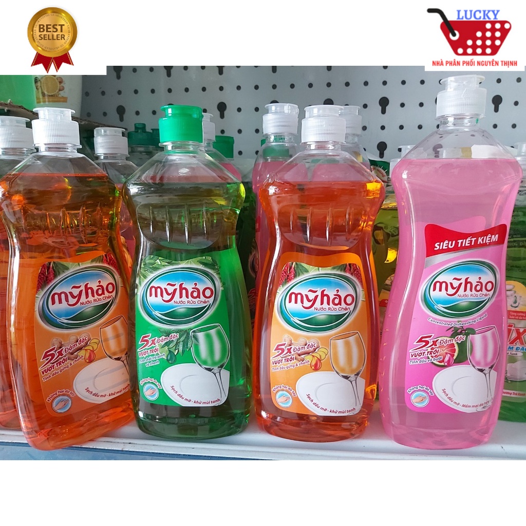 Nước rửa chén Mỹ Hảo 750G -5X Đậm Đặc Vượt Trội