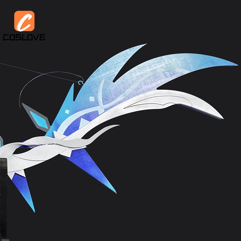 Genshin Bộ Đồ Hóa Trang Ngôi Sao Bắc Cực Bằng pvc + Mặt Gỗ Màu Xanh Dương Cho Tiệc halloween