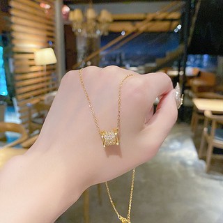 Vòng cổ thép titan mạ vàng thời trang cho nữ