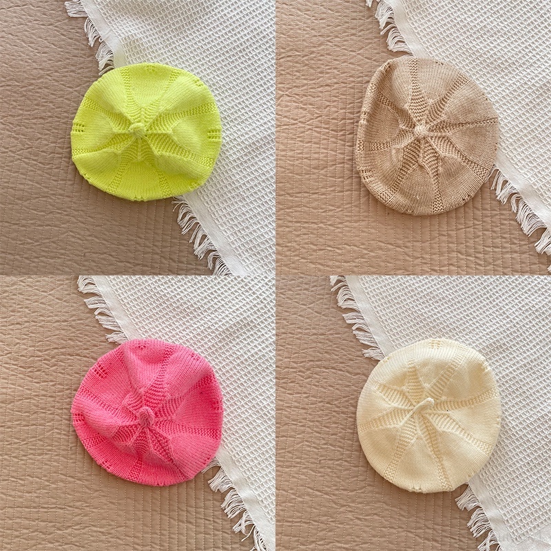 Mũ Nồi Dệt Kim Màu Sắc Ngọt Ngào Thời Trang Thu Đông Cho Bé