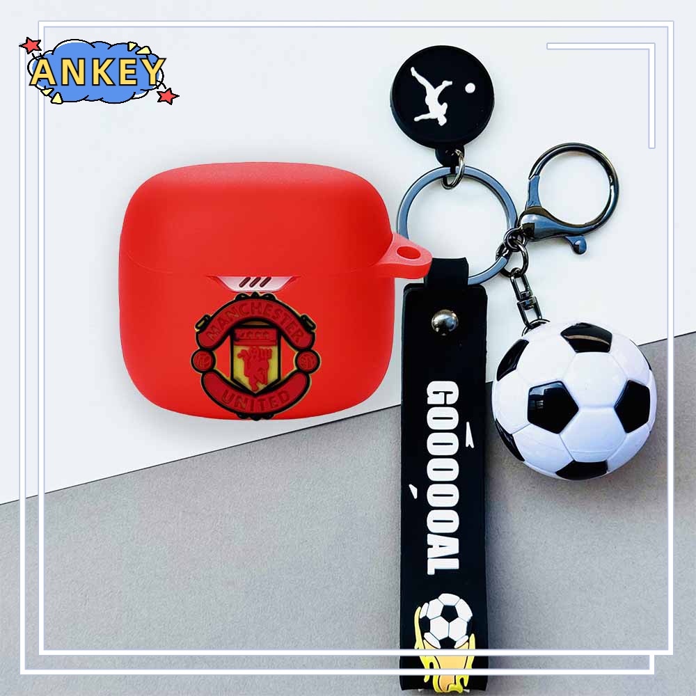 For JBL Club Pro+ / Tour Plus / Pro 2 Earphone Silicone Case Boy Cute Earbuds Soft Protective Headphone Cover Headset Skin with Pendant