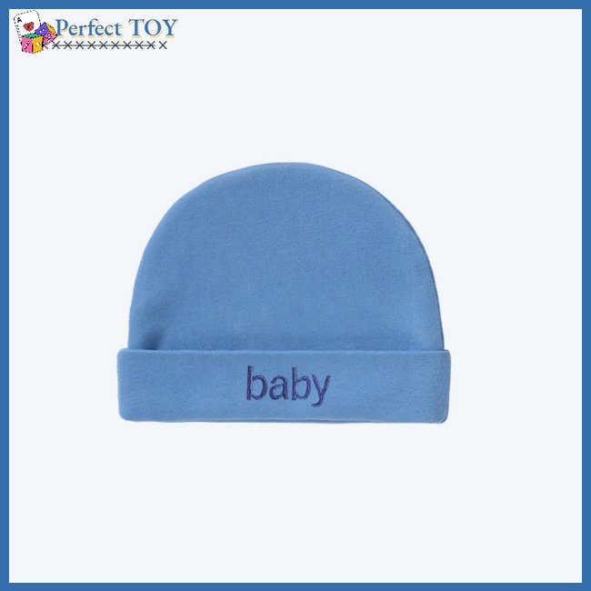 Psf set Mũ Và Găng Tay cotton Một Lớp Chống Trầy Xước Màu Trơn Cho Bé Trai Sơ Sinh