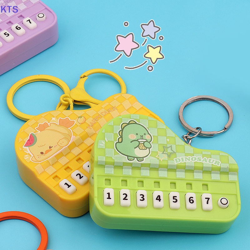 Kts Móc Khóa Hình Đàn piano Điện Tử mini Dạ Quang