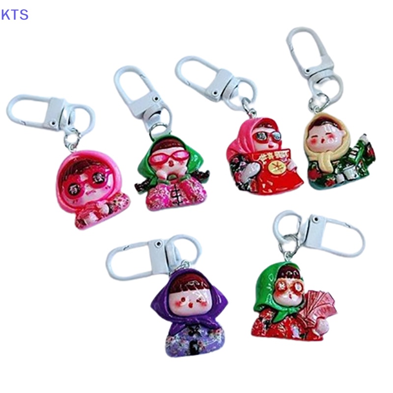 Kts Móc Khóa Có Đệm Bông cotton Họa Tiết Hoạt Hình Dễ Thương Vui Nhộn Cho Bé Gái