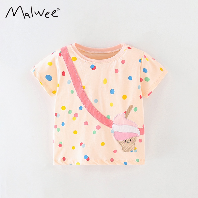 Áo Thun Tay Ngắn In Hình Kỳ Lân Dễ Thương Thời Trang Mùa Hè Cho Bé Gái