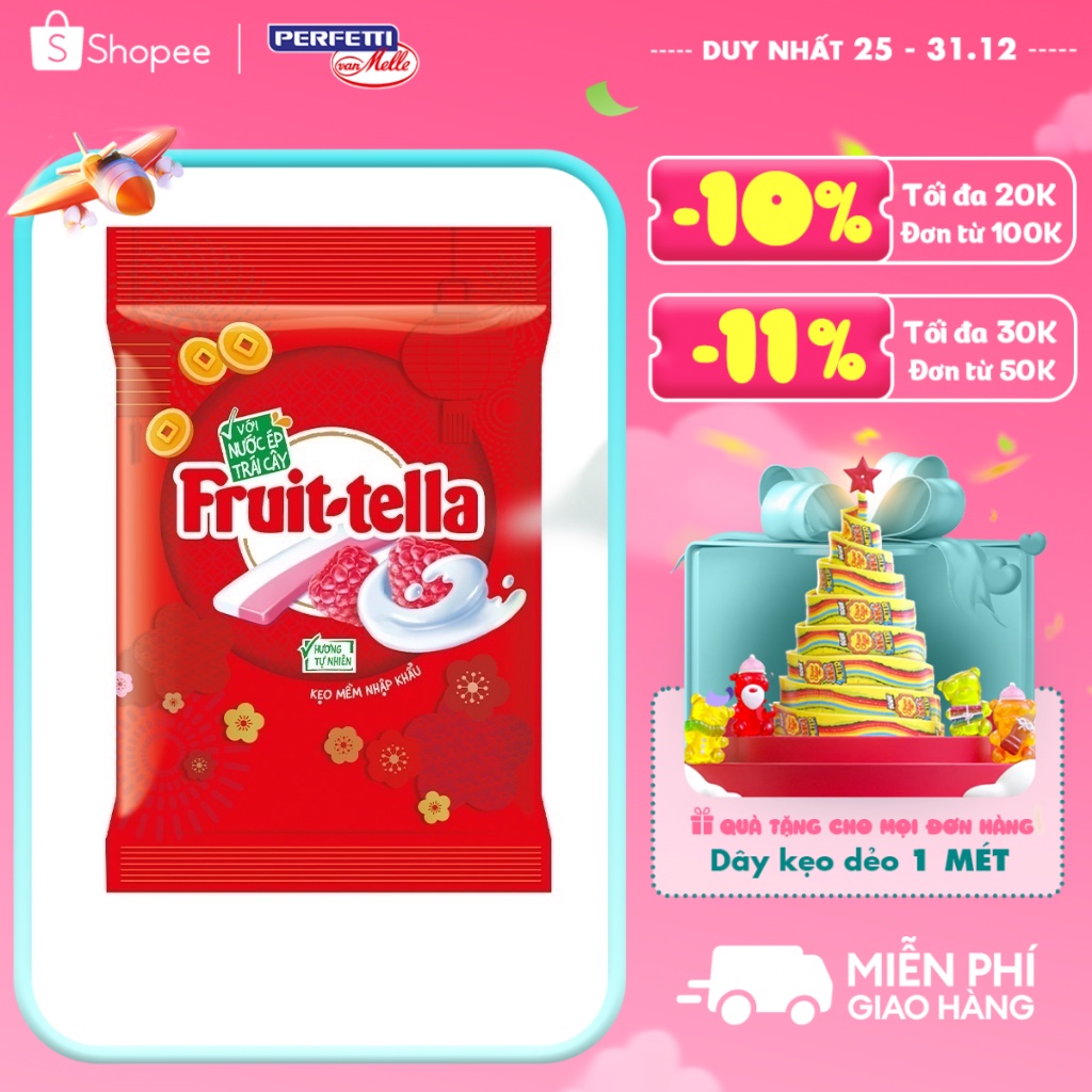 Kẹo Mềm Fruittella Hương Sữa Chua Mâm Xôi (Gói 35 viên)