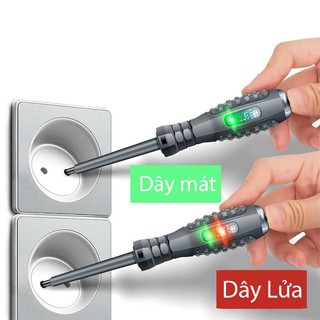 Tua vít cách điện 2 cạnh kiêm bút thử điện thông minh chống va đập nhật bản, bút thử điện chuyên dụng