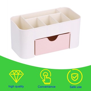 【fridvn】Desktop Makeup Organizer Plastic Storage Box Cosmetic Organizer Storage Case