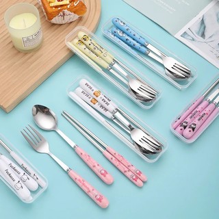 Sanrio bộ dụng cụ ăn uống hình hello kitty cinnamoroll kuromi hello kitty