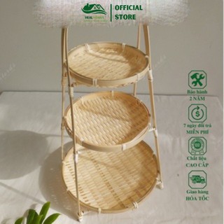 Kệ mây tre đan đa năng,decor trang trí nhiều tầng, đan tre thủ công, đồ gia dụng tiện ích, đồ dùng nhà ăn /HealHomes