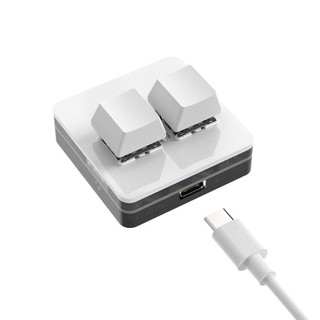 Taylor1 Bàn phím Mini 2 tùy chỉnh, Bàn phím dán sao chép công tắc màu đỏ Acrylic, Trao đổi nóng Giao diện Mini Type-c Chìa khóa cơ 2 phím Bàn phím Mini Văn phòng