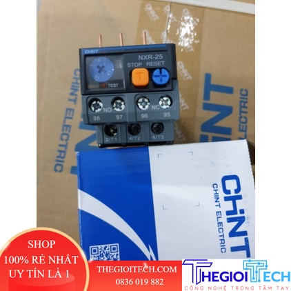 Rơle nhiệt Chint NXR Bảo vệ quá tải cho động cơ AC NXR-12 NXR-25 NXR-38 1-1.6A 1.6-2.5A 4-6a 7-10a 12-18a 17-25a 23-32a - NXR-25 1.25-2A
