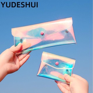 YUDESHUI Túi bút trong suốt đựng tiền xu bằng nhựa PVC