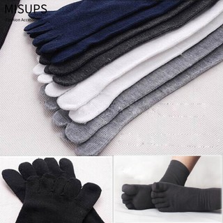 MISUPS cotton cổ cao thiết kế xỏ ngón chân màu trơn đơn giản cho nam và nữ