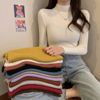 Áo len tăm cổ 3 phân - áo len tăm nữ- áo len tăm hàng quảng châu