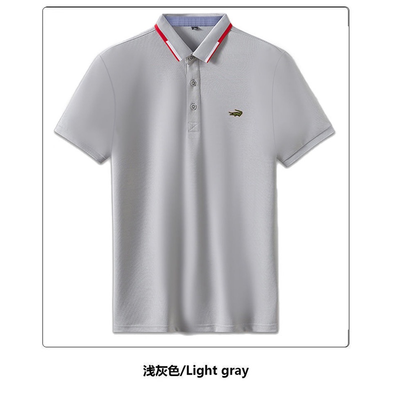 Áo Thun polo Tay Ngắn Màu Trơn Phong Cách hong kong Trẻ Trung Cho Nam