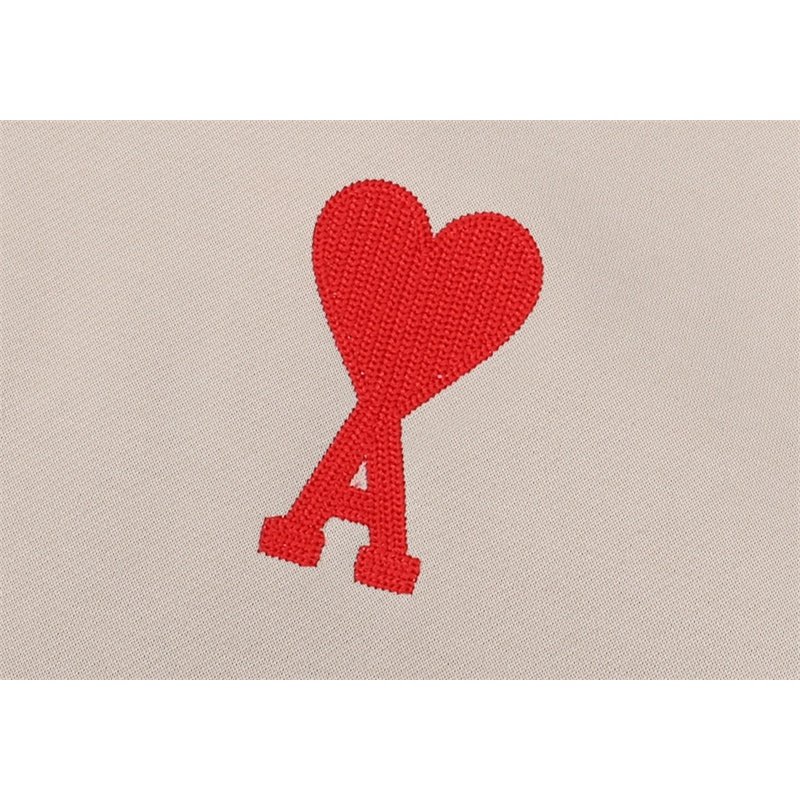 Áo Sweater Cổ Tròn Thêu Hình Trái Tim Đỏ Phong Cách Mỹ a8m8i-autumn Thời Thượng Cho Nam Và Nữ