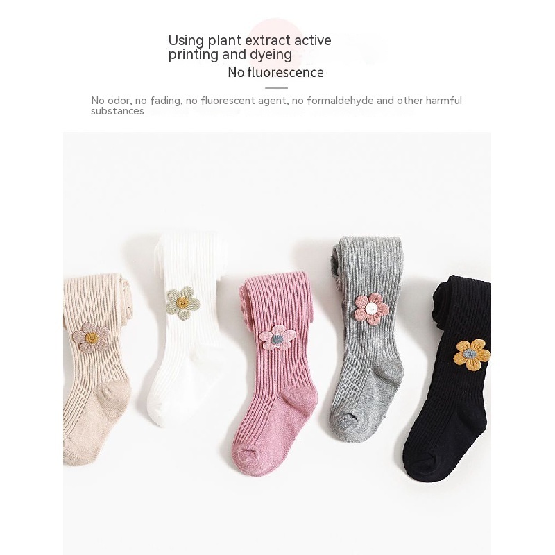 Quần Tất cotton Mỏng Đế Dày Cỡ Vừa Thời Trang Xuân Thu Dễ Thương Cho Bé Gái