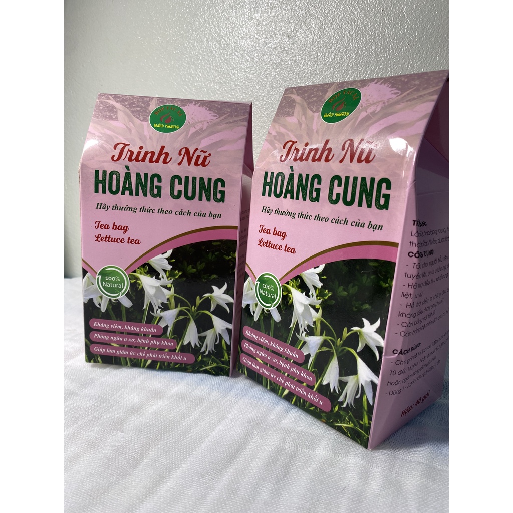 Hộp 40 gói trà túi lọc trinh nữ hoàng cung Bảo Khang, trinh nữ hoàng cung, tốt cho chị em phụ nữ, cân bằng nội tiết tố