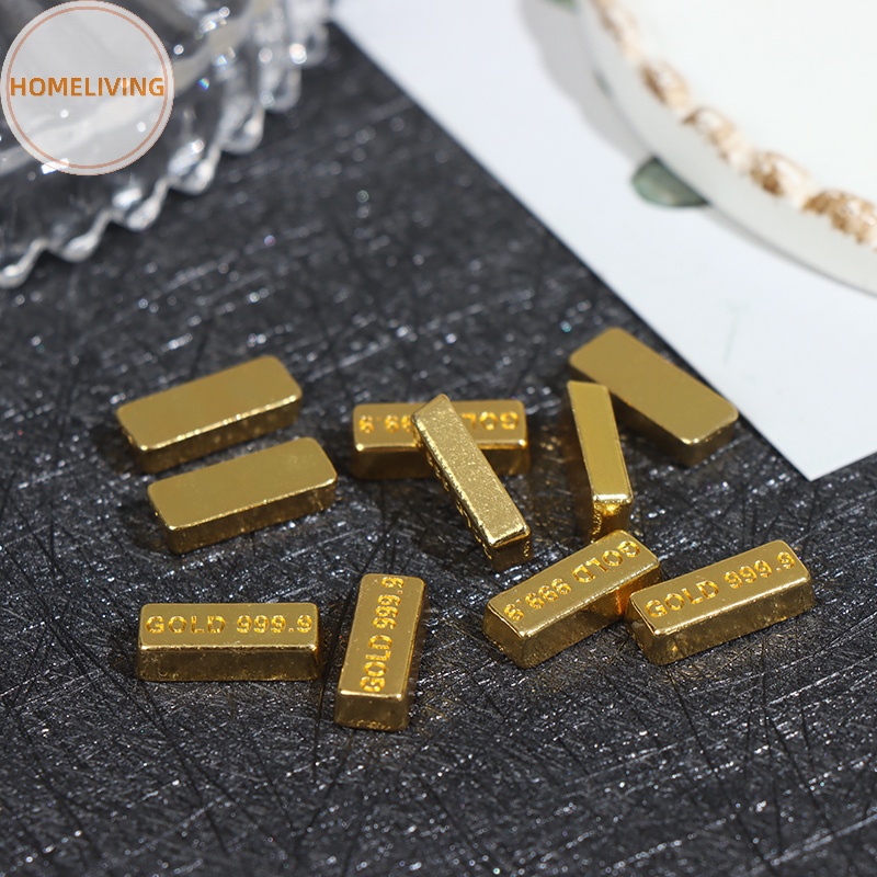 Set 10 Đồng Xu Vàng Mini Tỉ Lệ 1: 12 Trang Trí Nhà Búp Bê vn